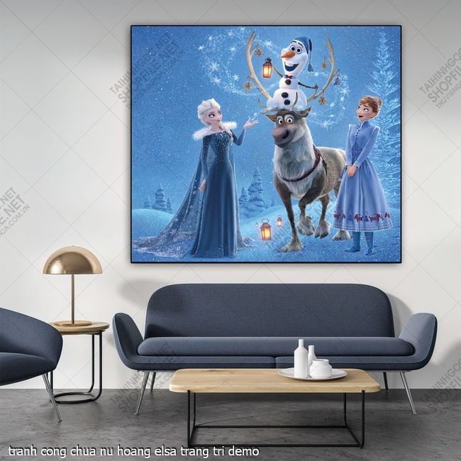 tranh cong chua nu hoang elsa trang tri